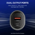 Boat 55w Car Charger Dual Port Pd & Qc Fast Charger