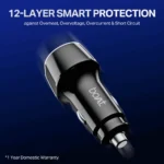 Boat 55w Car Charger Dual Port Pd & Qc Fast Charger