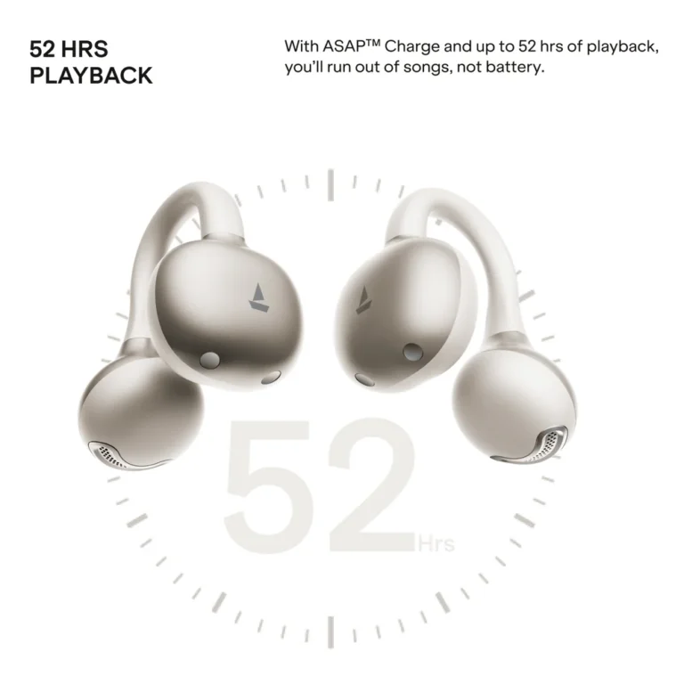 Boat Airdopes Proclip Open Ear Earbuds | 52h Playback