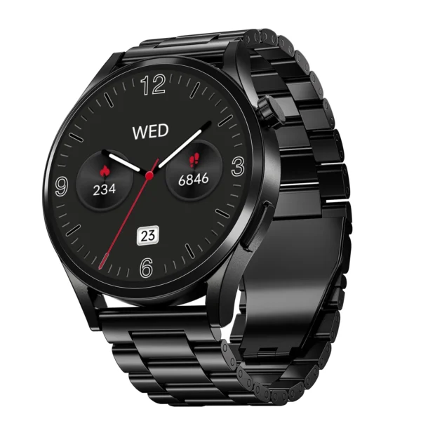 Boat Chrome Horizon Smartwatch With Amoled Display – Steel Black