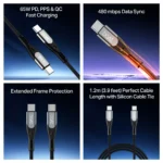 Boat Type C To C 65w Cable | Pd Fast Charging Cable