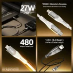 Boat Type C To L 27w Pd Fast Charging Cable (1.2m)