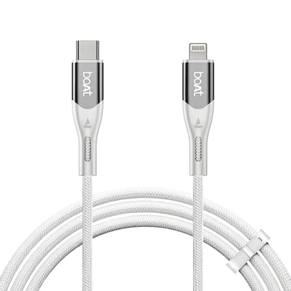 Boat Type C To L 27w Pd Fast Charging Cable (1.2m) – White