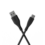 Boat A325 Usb A To Usb Type C Fast Charging Cable 1.5 Meter Black 3a Braided Nylon Data Cable