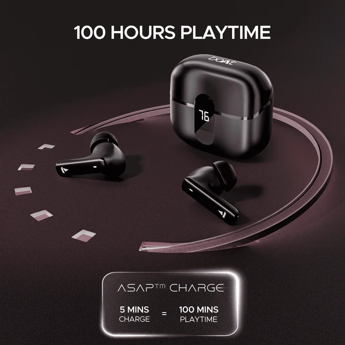 Boat Airdopes Plus 318 Wireless Earbuds With 100 Hours Playback