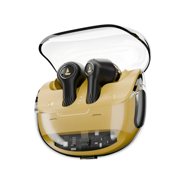 Boat Nirvana Crystl Wireless Bluetooth Earbuds For Music And Calls – Yellow Pop