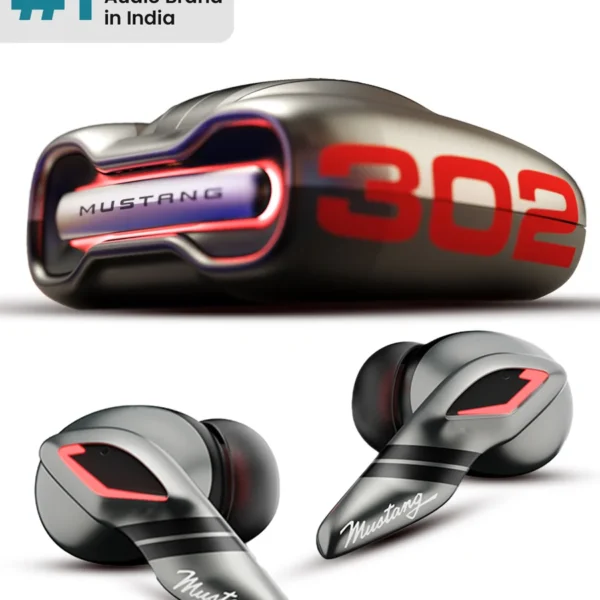 Goboult Mustang Torq Tws Earbuds With 13mm Driver, Bluetooth 5.4, 45ms Low Latency